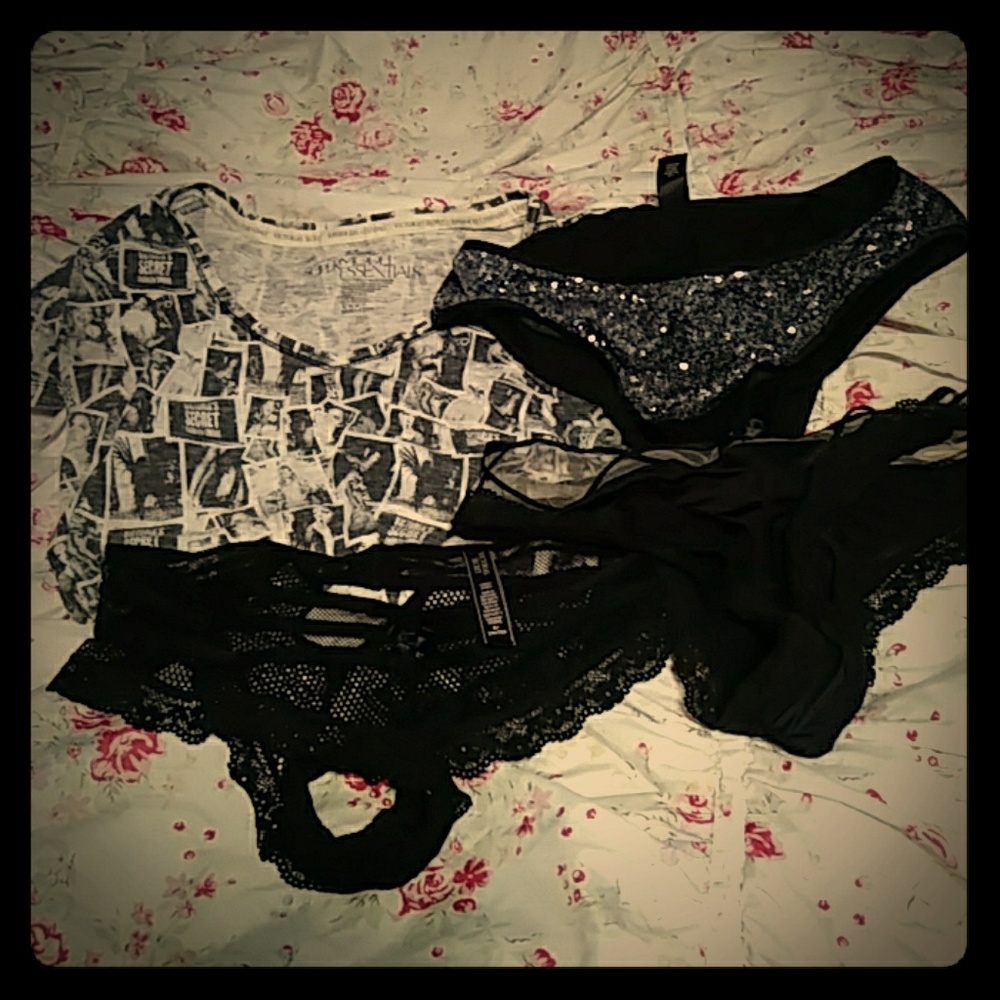 3 Victoria's secret panties + top